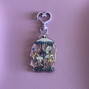 Mary Poppins Horse Carousel Double Epoxy Fanart Purple Lavender Keychain